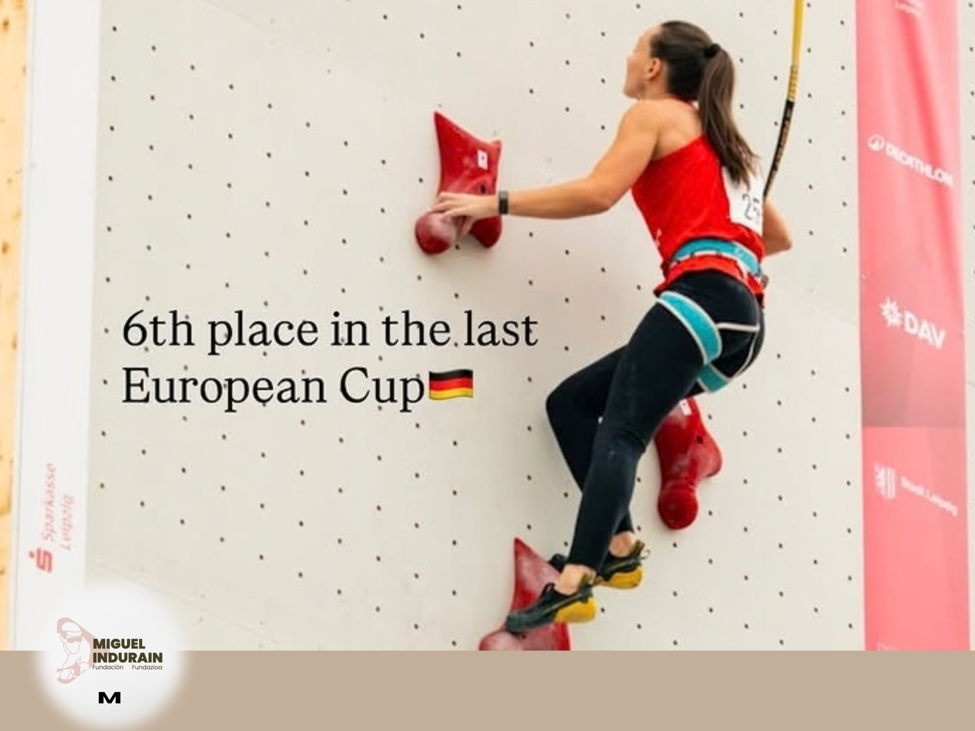 Leire Ruiz de Argandoña alcanzó los cuartos de final en la World Climbing Europe Series de Leipzig - Imagen 1