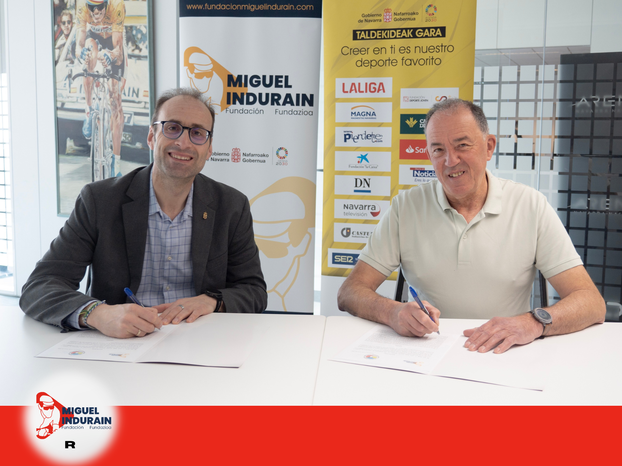 La Fundación Miguel Induráin Fundazioa firma un convenio de colaboración con el Club Ciclista Ermitagaña - 3