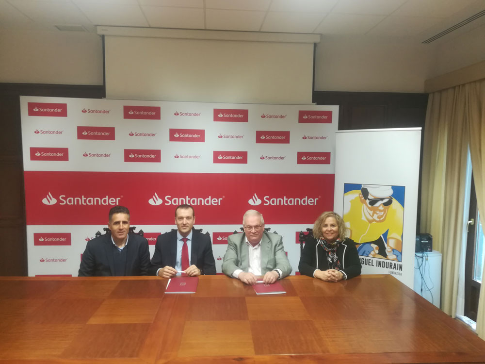 Banco Santander reafirma su compromiso con la Fundación Miguel Induráin