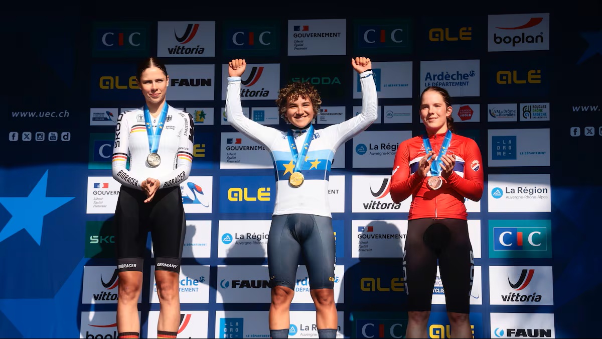 Paula Ostiz, campeona de Europa júnior de crono individual