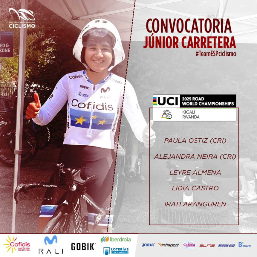 Paula Ostiz lidera la selección española en el Mundial Júnior de Ciclismo en Kigali