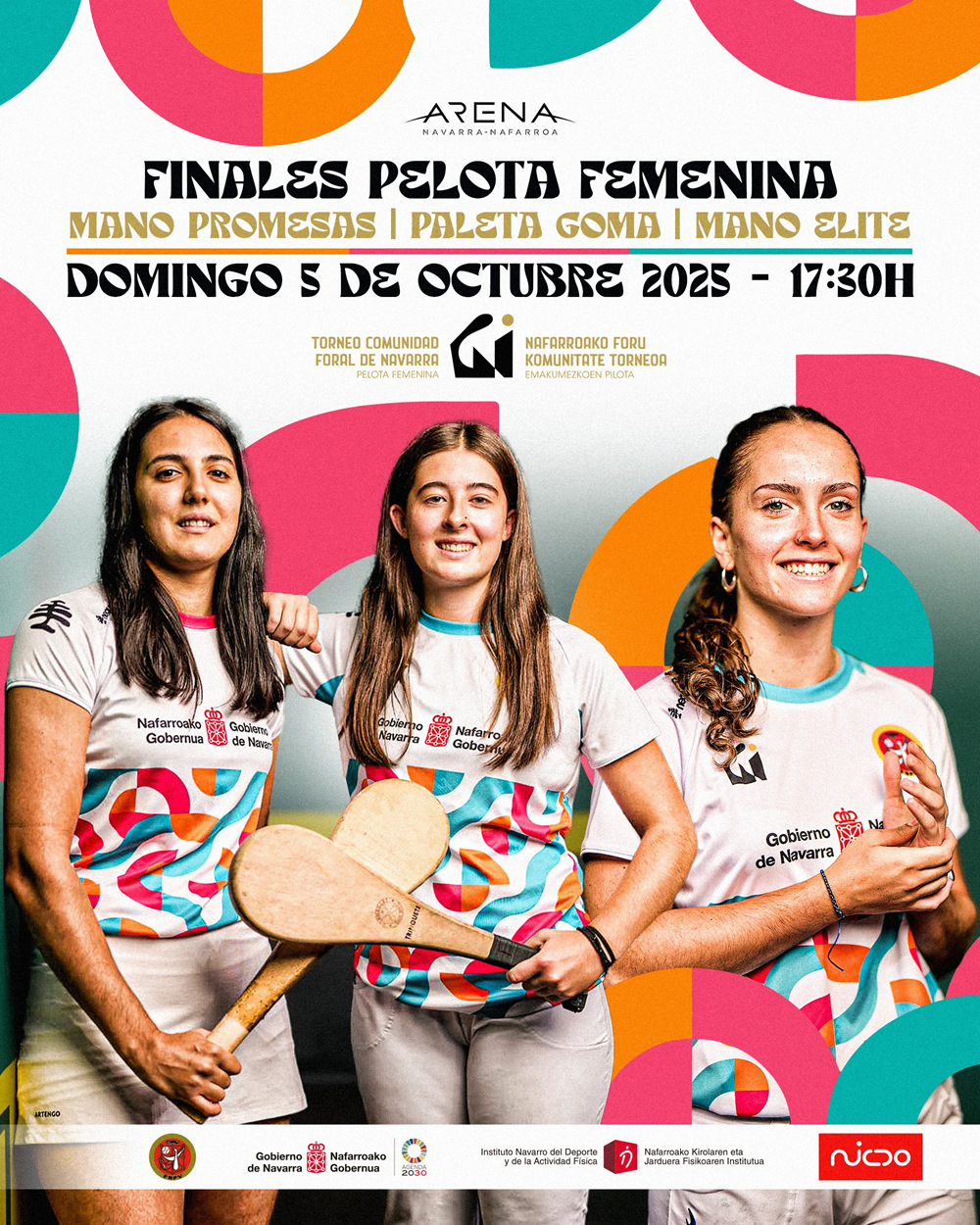 Navarra Arena será sede de las finales del Torneo Comunidad Foral de Navarra de pelota femenina
