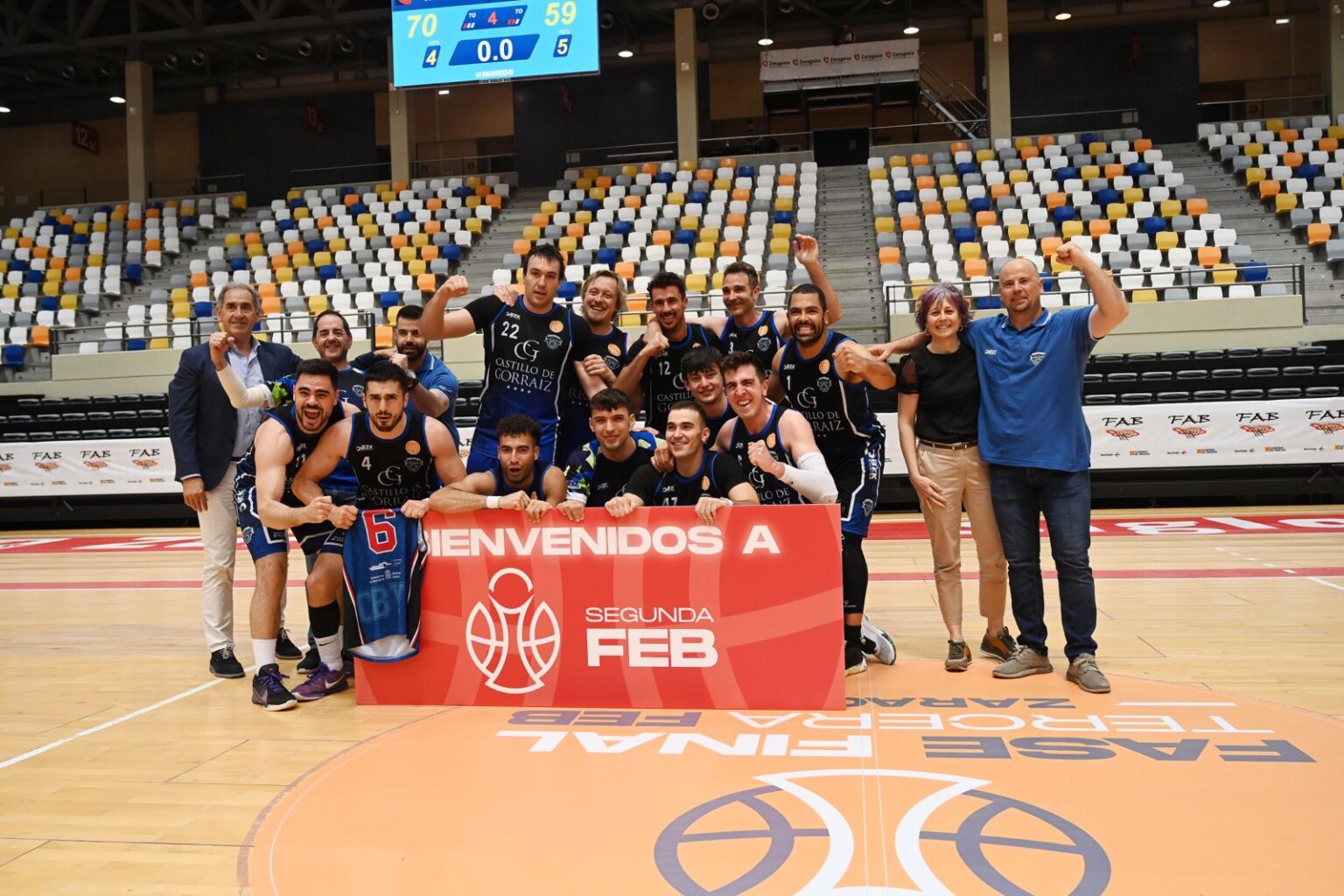 El Castillo de Gorraiz Valle de Egüés firma un ascenso histórico a Segunda FEB