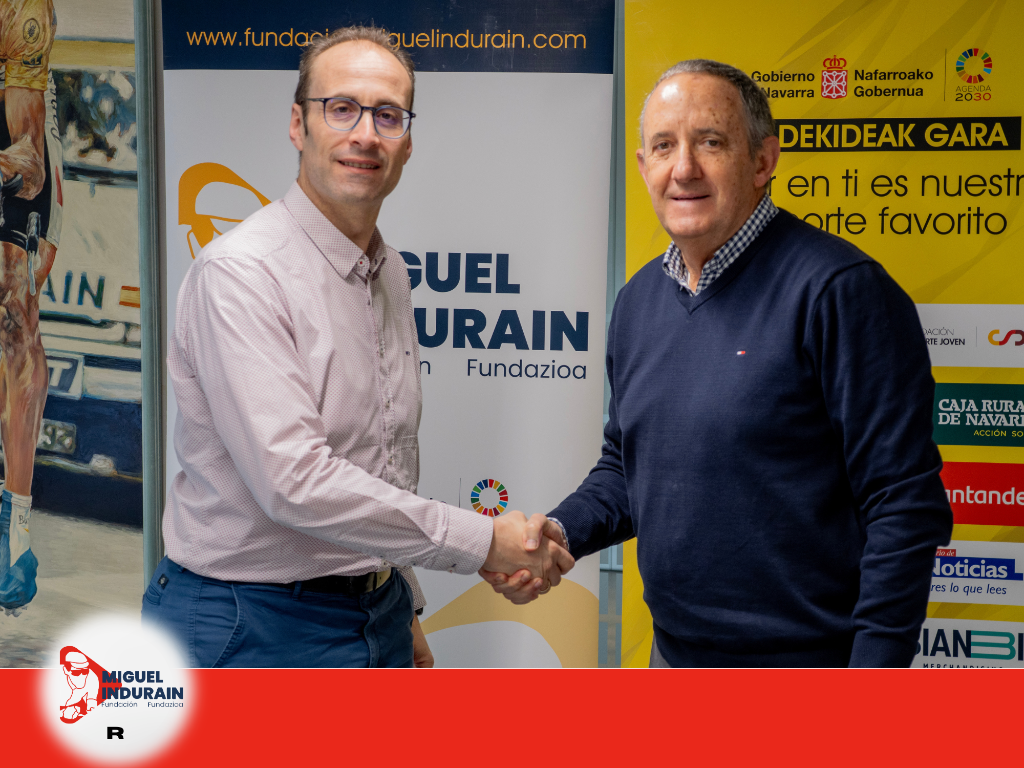 Firma del convenio de colaboración con la Federación Navarra de Ciclismo - Imagen 1