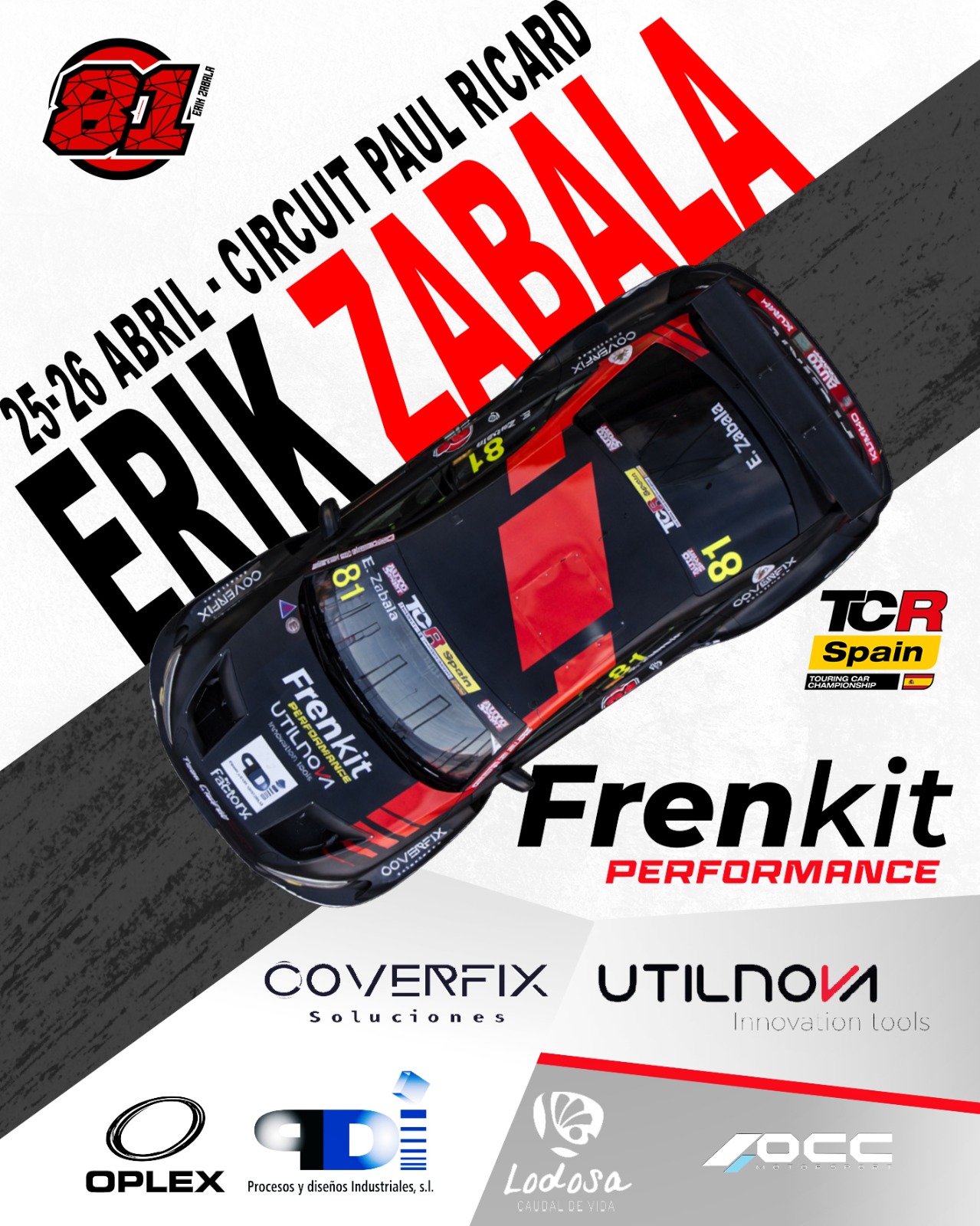Erik Zabala disputa la Ronda 2 del TCR Spain en Paul Ricard | Fundación ...