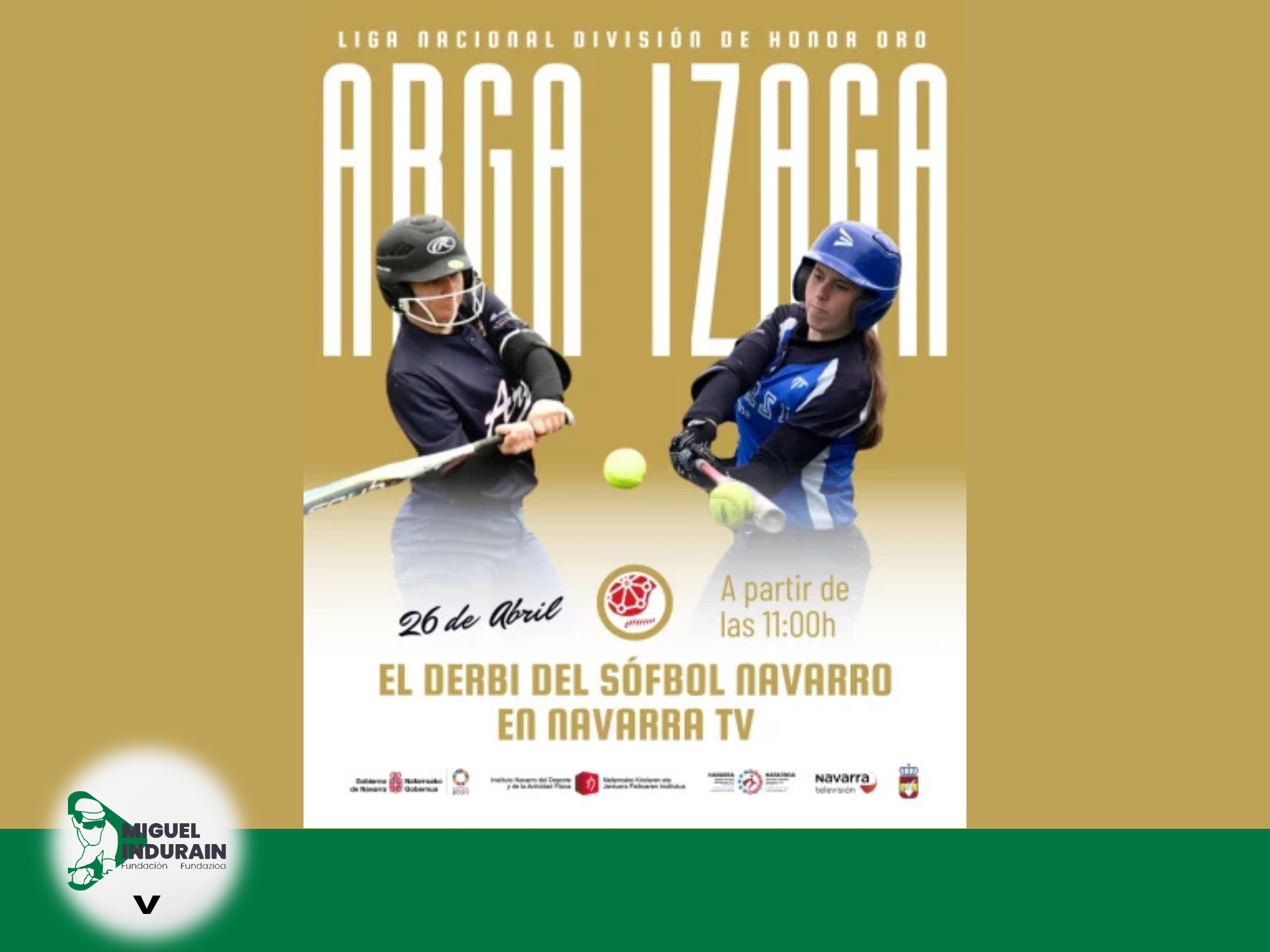 El derbi navarro de sófbol se podrá ver en directo por televisión