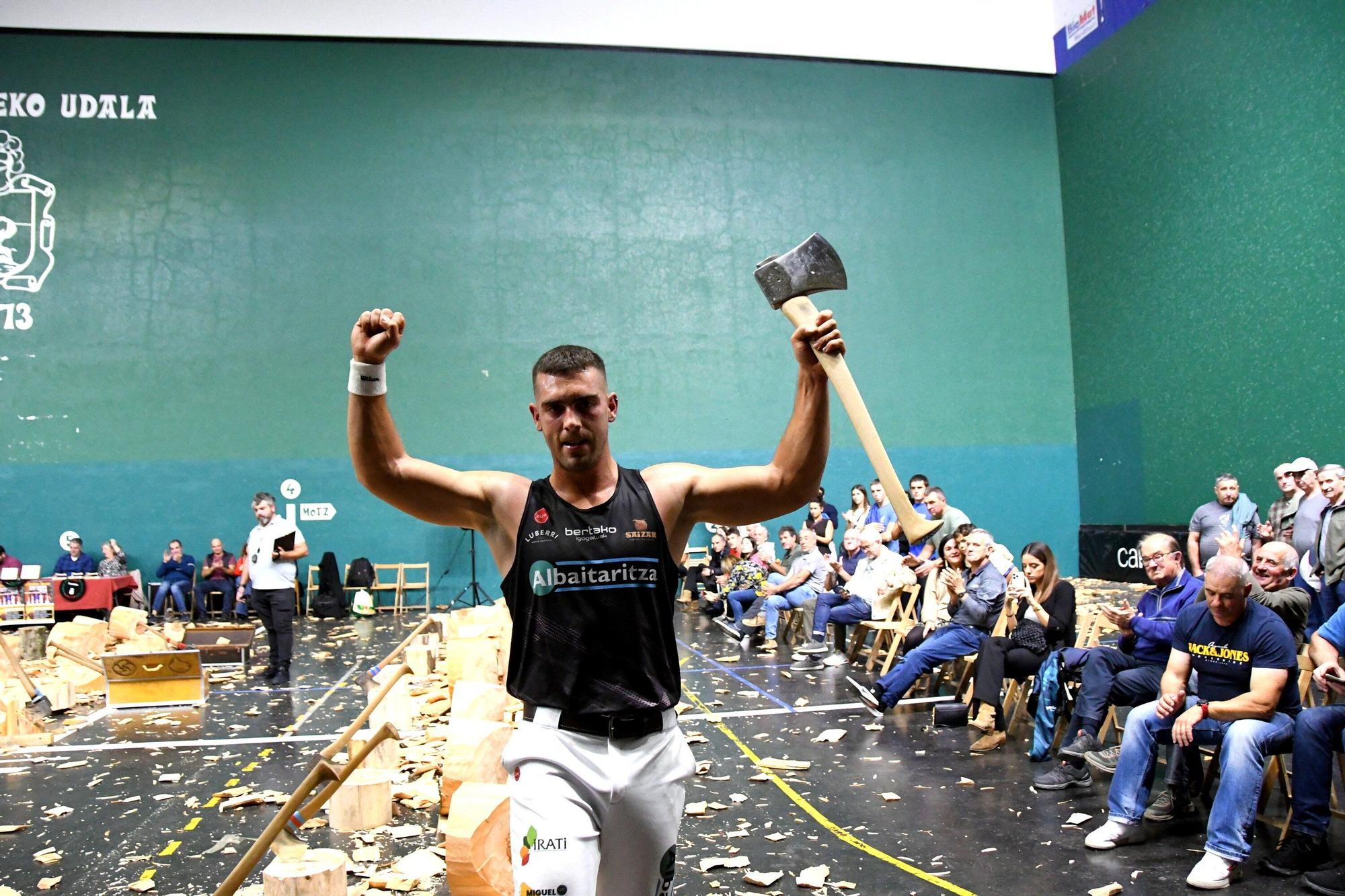 Récord de Iker Vicente, que gana su 11ª txapela en el Campeonato Navarro de Aizkora