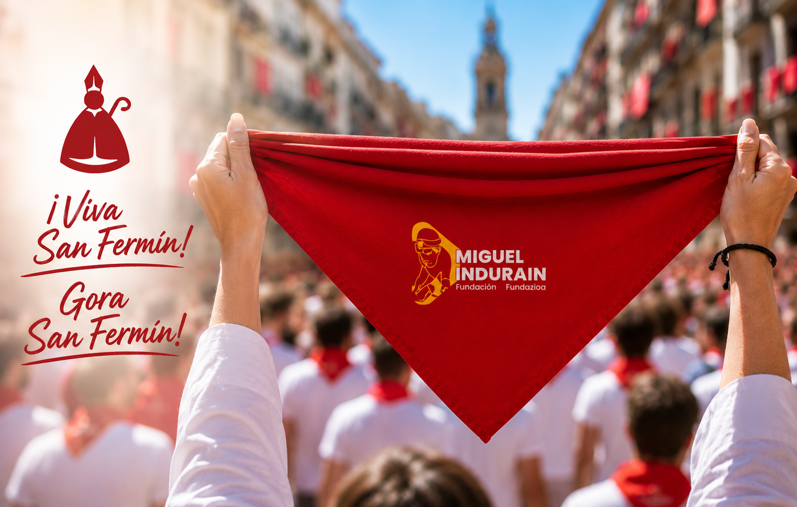 La Fundación Miguel Induráin Fundazioa les desea unas felices fiestas de San Fermín